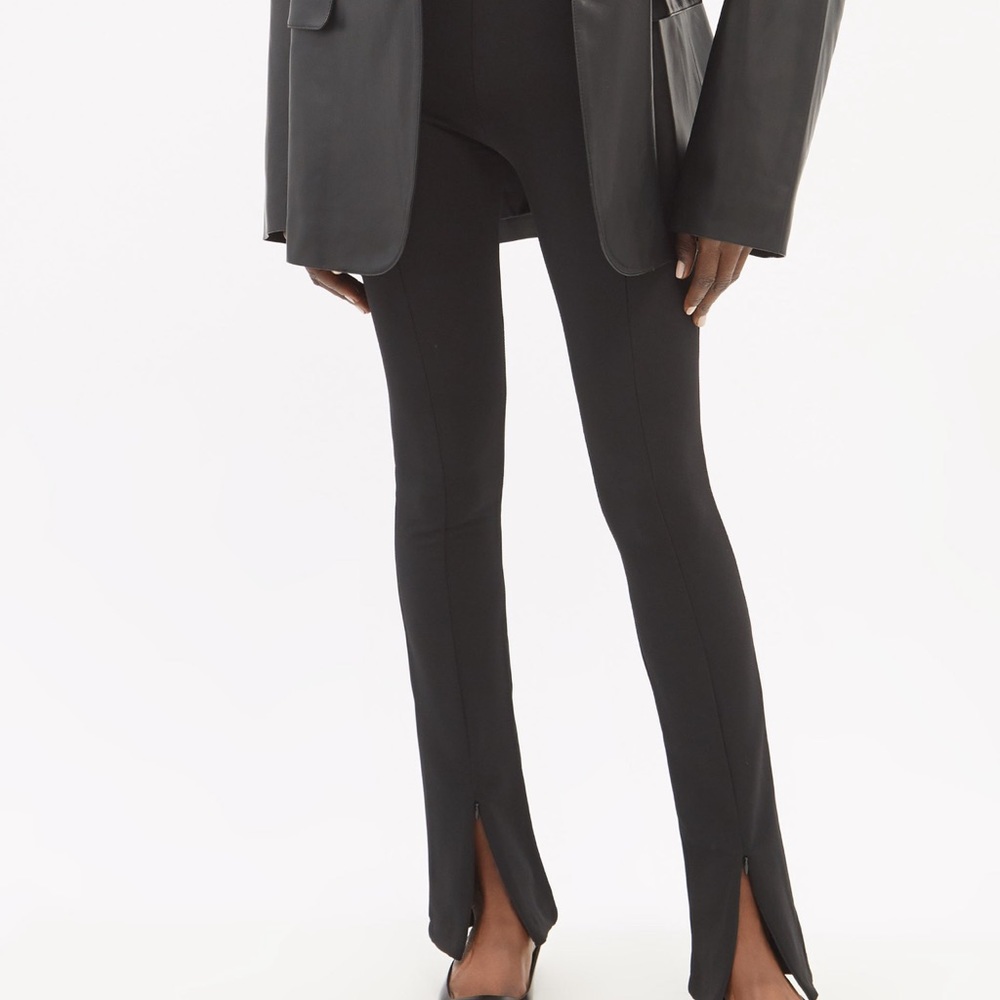 Frankie Shop Reya Black Split Hem Flared Legging Pants - Sz L
